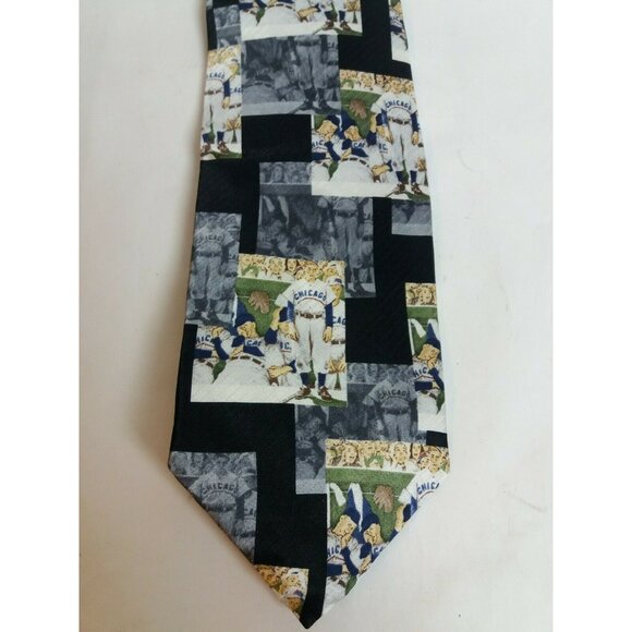 Mens Neck Tie Chicago Baseball Norman Rockwell Saturday Evening Post The Dugout - Picture 6 of 6